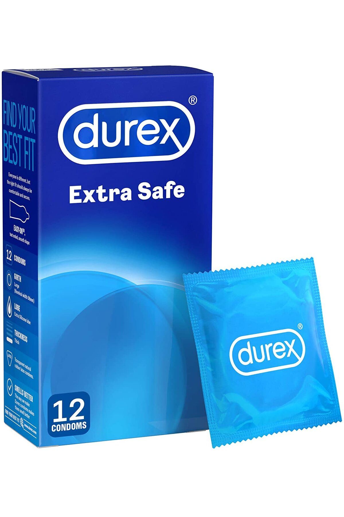 Durex-Durex Original Extra Safe Condom, 12 Pieces 1