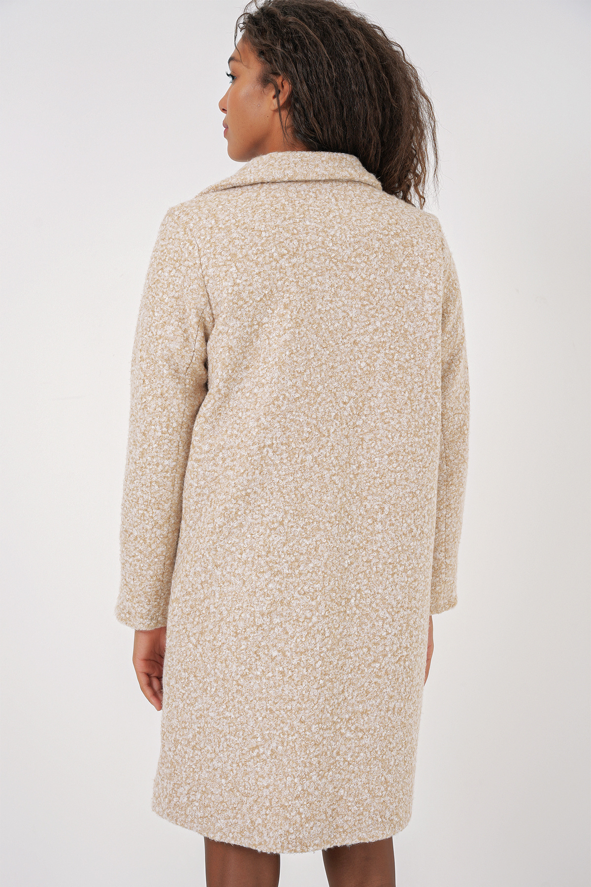 Bigdart-9082 Oversize Cashmere Coat - M. Cream 6