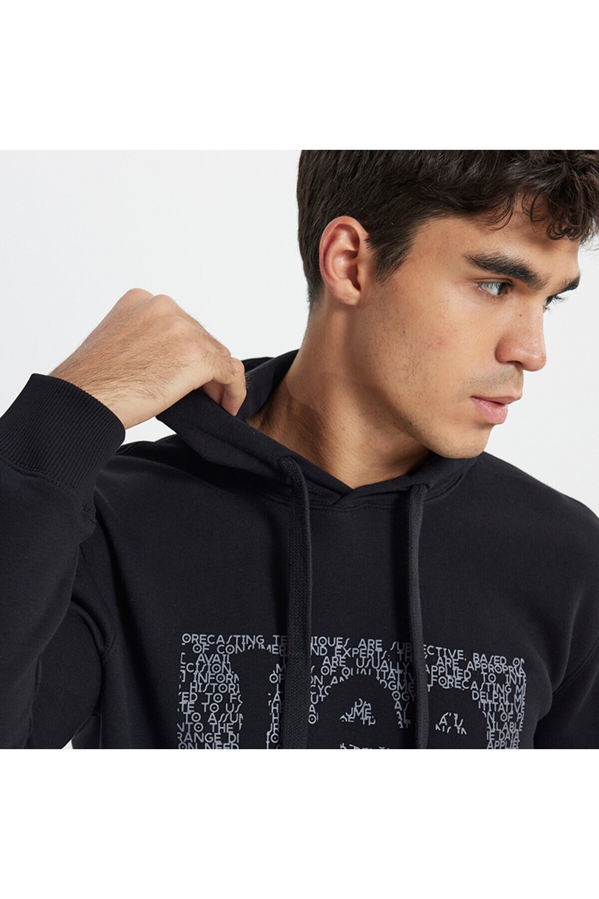 Lee-Суичър Regular Fit Normal Kesim Kapüşonlu İçi Polarlı Siyah 2