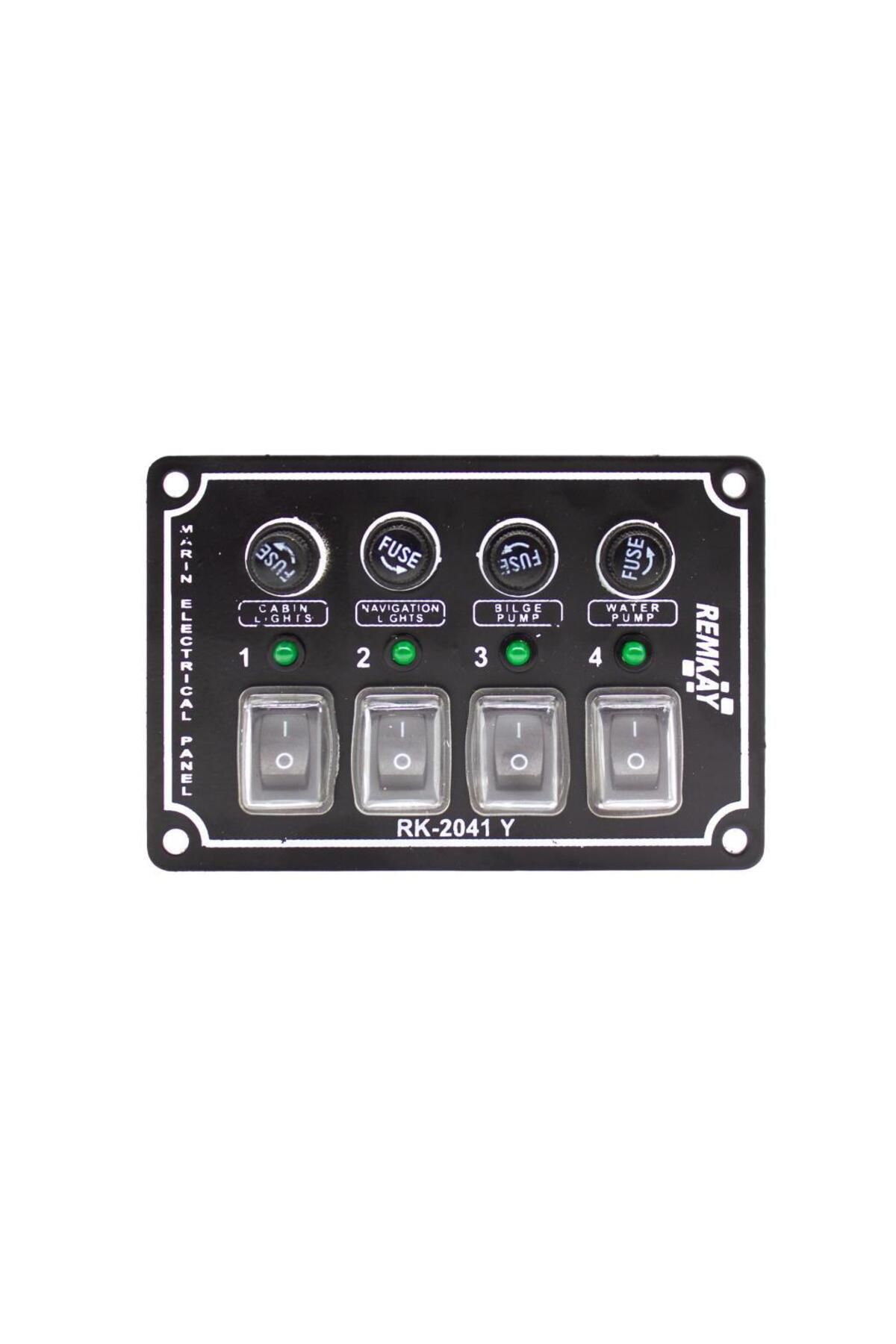 REMKAY 12v Izoleli Yatay Switch Panel 6lı