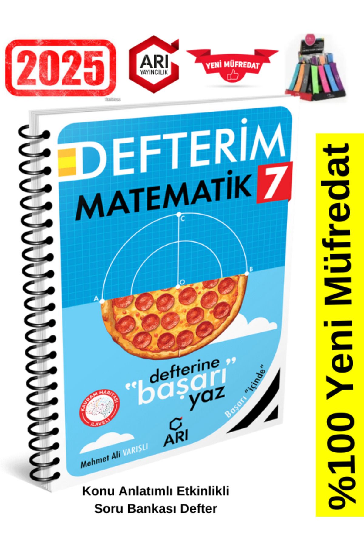 Arı Yayıncılık 2024-2025 Müfredat 7.Sınıf Matematik Konu Anlatımlı Etkinlik Soru Bankası+Kalemlik
