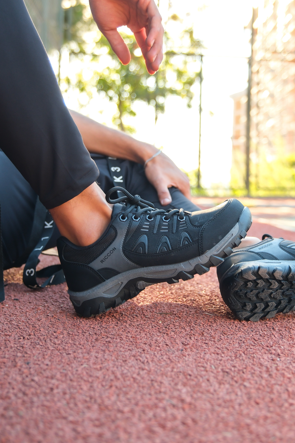 Riccon-Czarne buty trekkingowe męskie 00127053 4