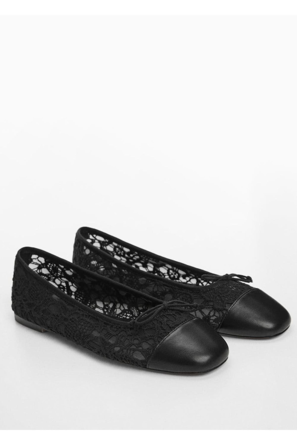 MANGO Woman-Lace Lacing Detailed Ballerinas 1