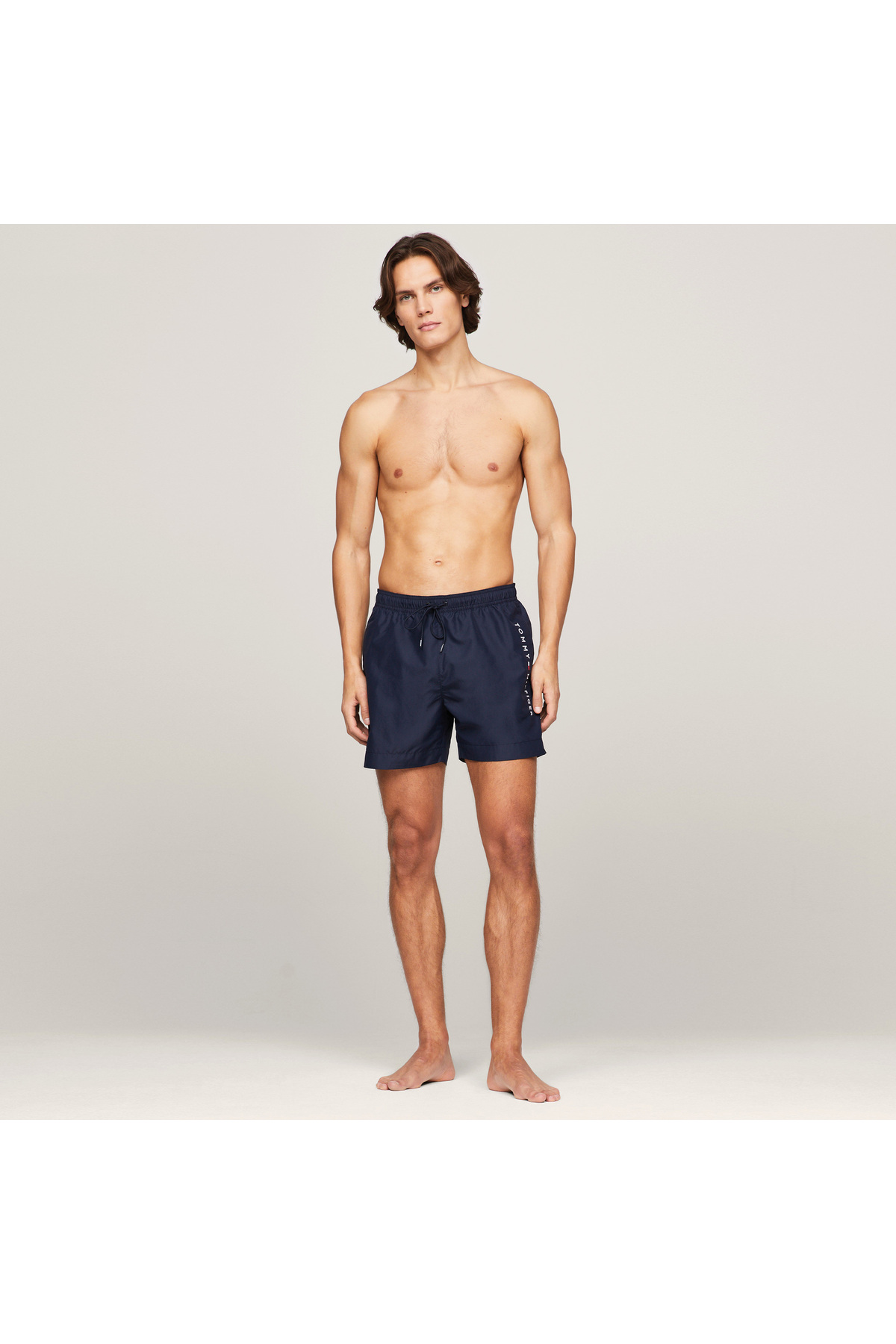 تامی هیلفیگر شلوارک شنا مردانه بنددار متوسط ​​سرمه‌ای