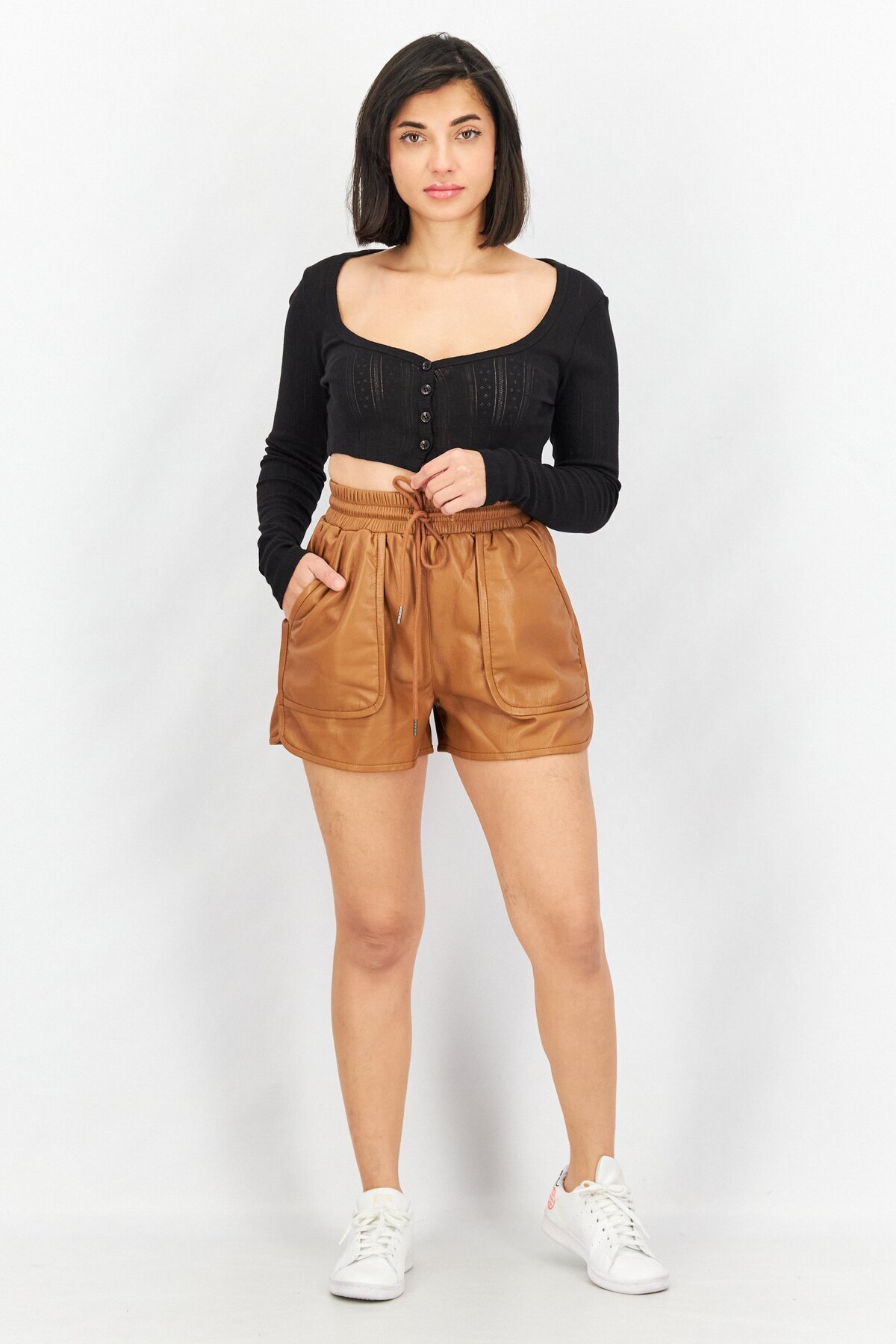 Joie-Women Solid Basic Shorts, Brown 4