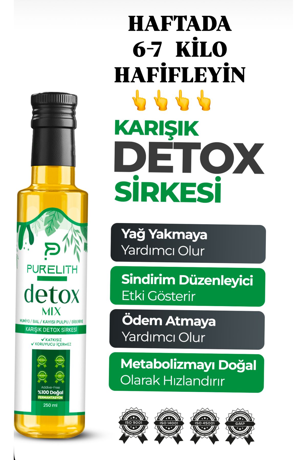 Purelith Bromelain Ananas Içeren Detox Form Sirkesi Zayiflama.kilo Vermeye Yardimci