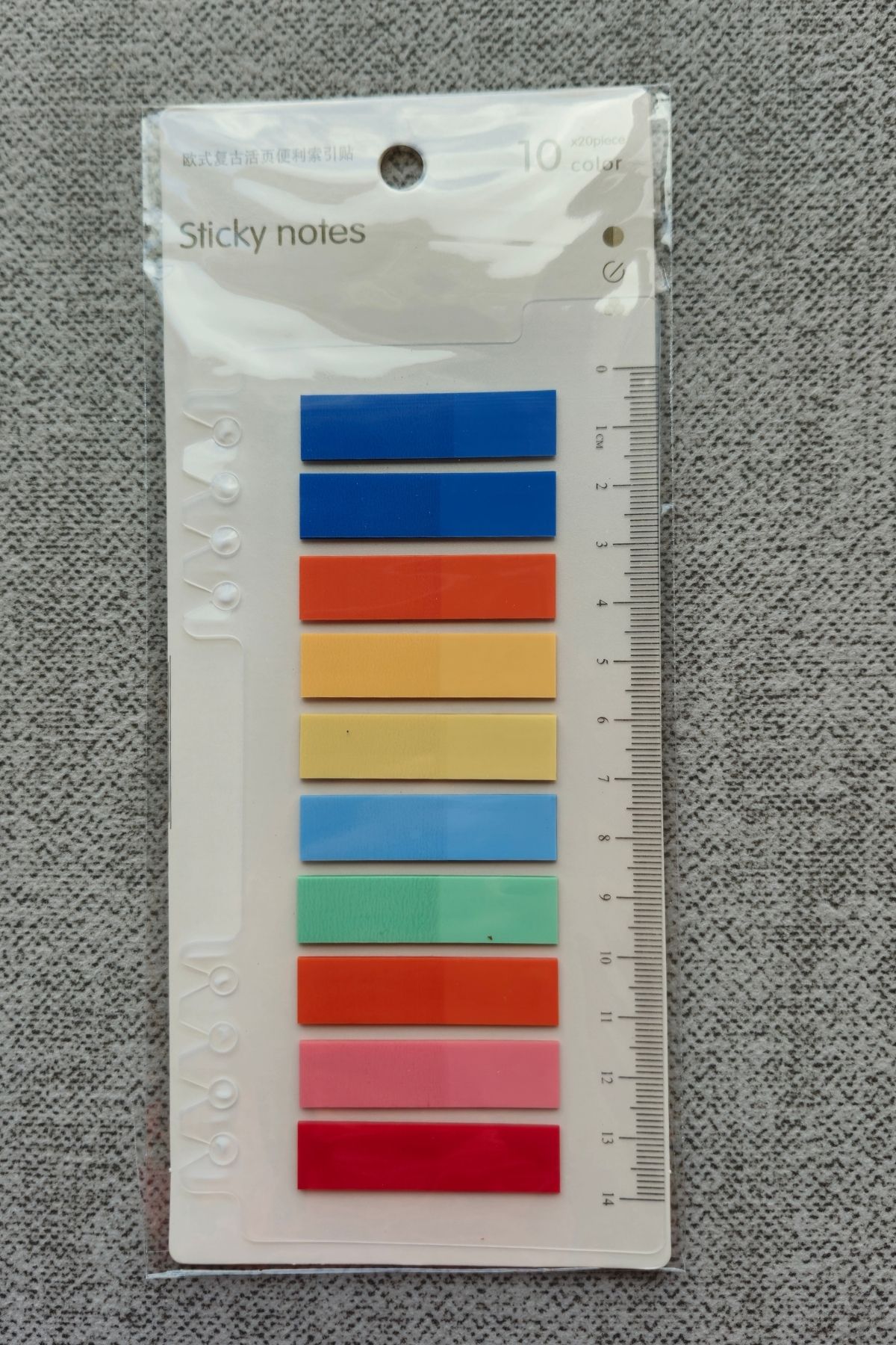 Mona Craftist-Soft Pastel Colored 200 Sheets Post-It Note Paper - Index Sticker with Ruler 1