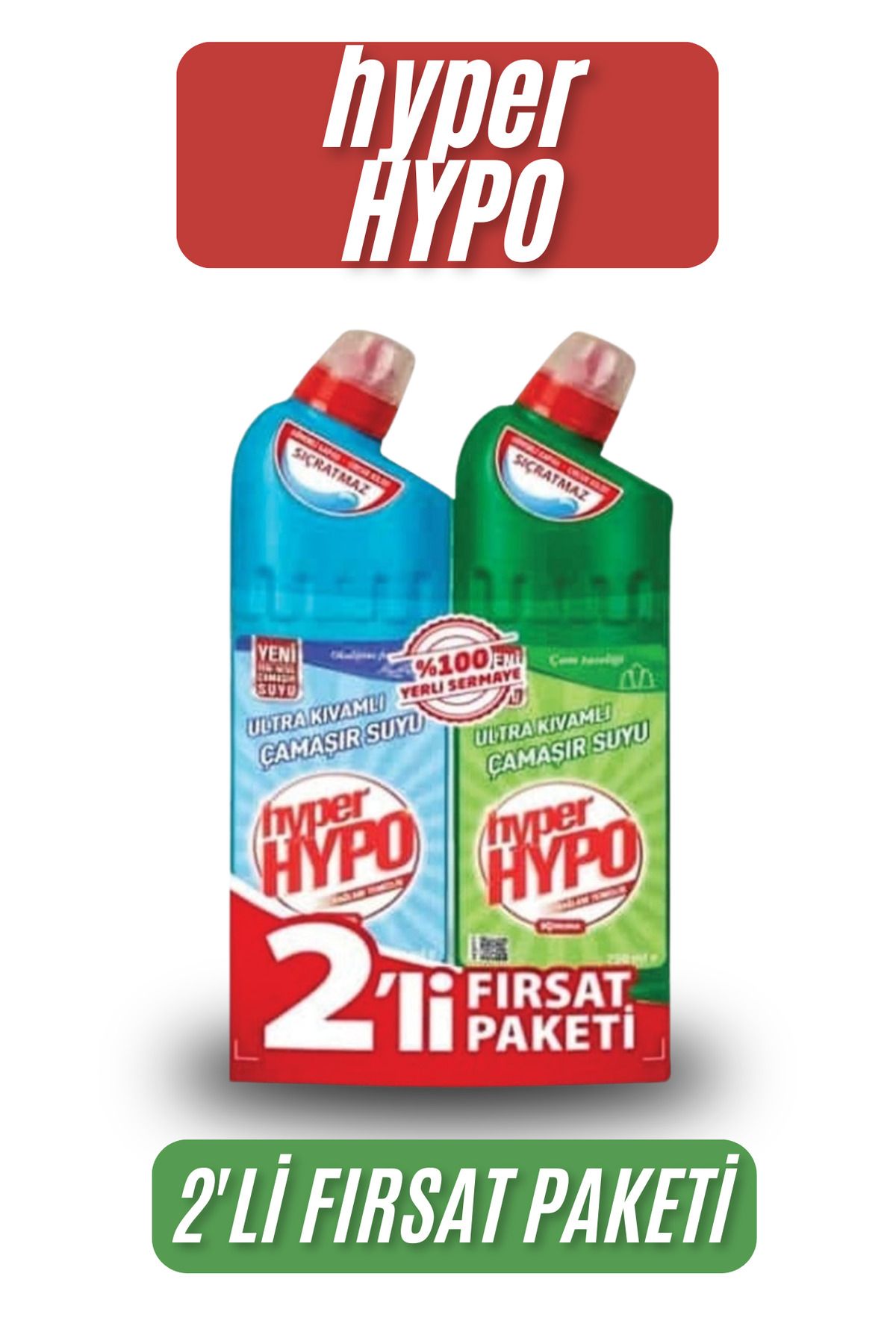 Hypo ULTRA CAMAŞIR SUYU 750 ML + 750 ML 2'Lİ FIRSAT PAKETİ