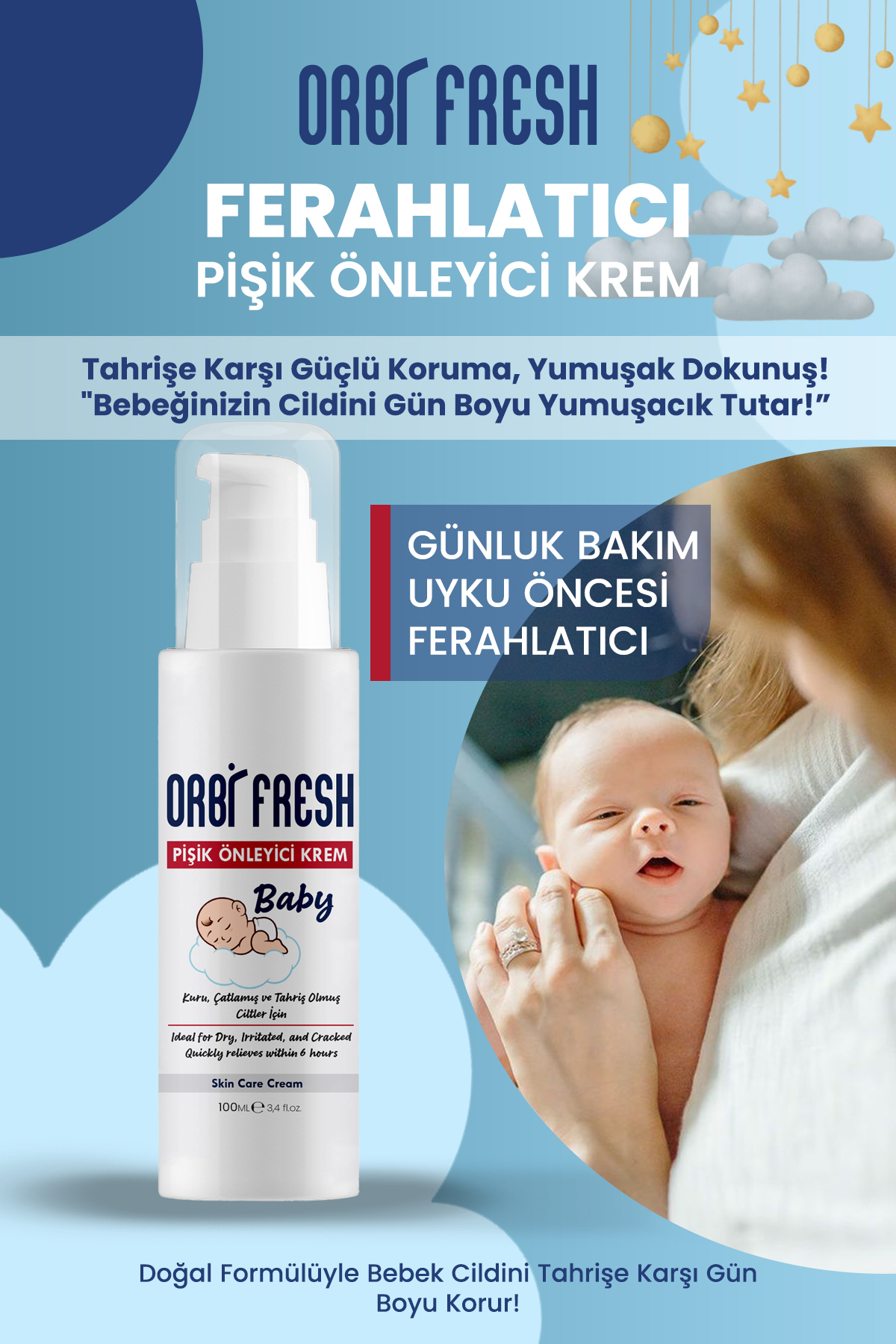 ORBIFRESH Bebek Pişik Önleyici Bakım Kremi 100ML fotoğrafı 2 (önizleme)
