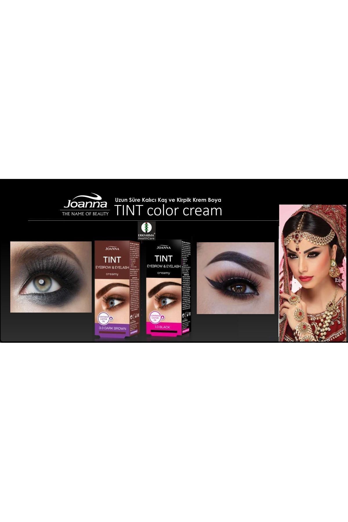 رنگ موی قهوه‌ای با حنای Amar's® (بسته ۶ عددی) رنگ ابرو و مژه قهوه‌ای تیره Joanna (بسته ۱ عددی) — ۲ در ۱ — تصویر 6 از 8