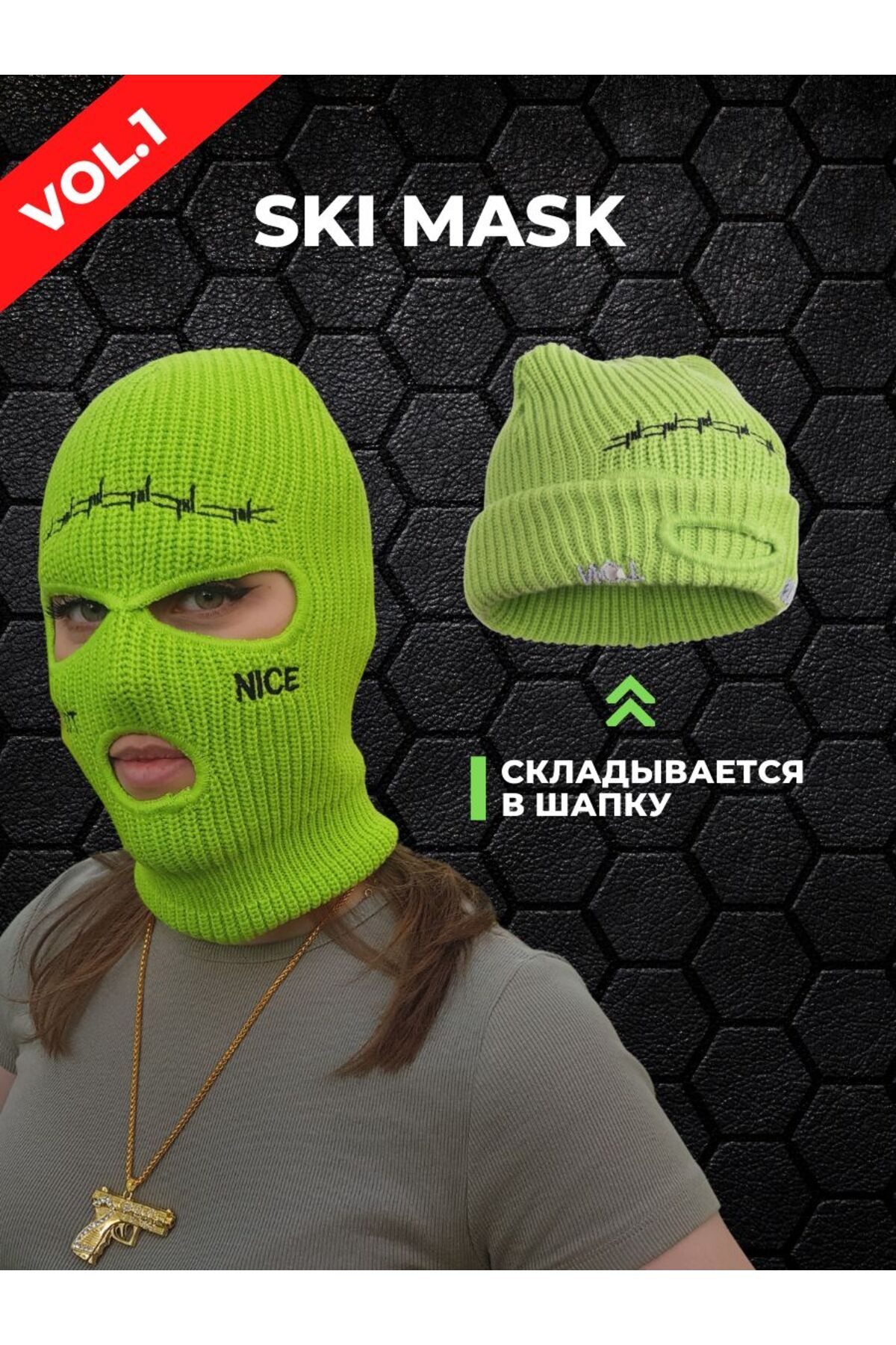 FG KONNİCHİWA-Notă Nice Colorful Spiky Balaklava Balaclava 2