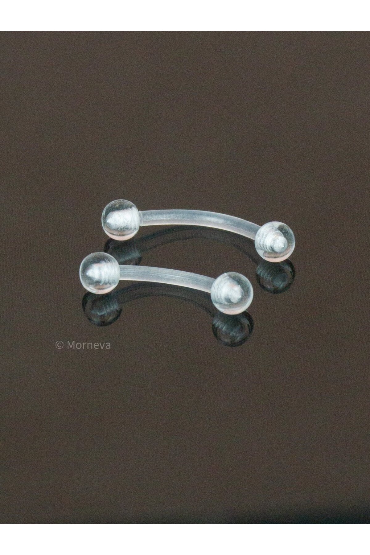 MORNEVA Şeffaf Görünmez Bioplast Daith Rook Tragus Smiley Banana Kaş Piercingi (3 Adet) görsel 7