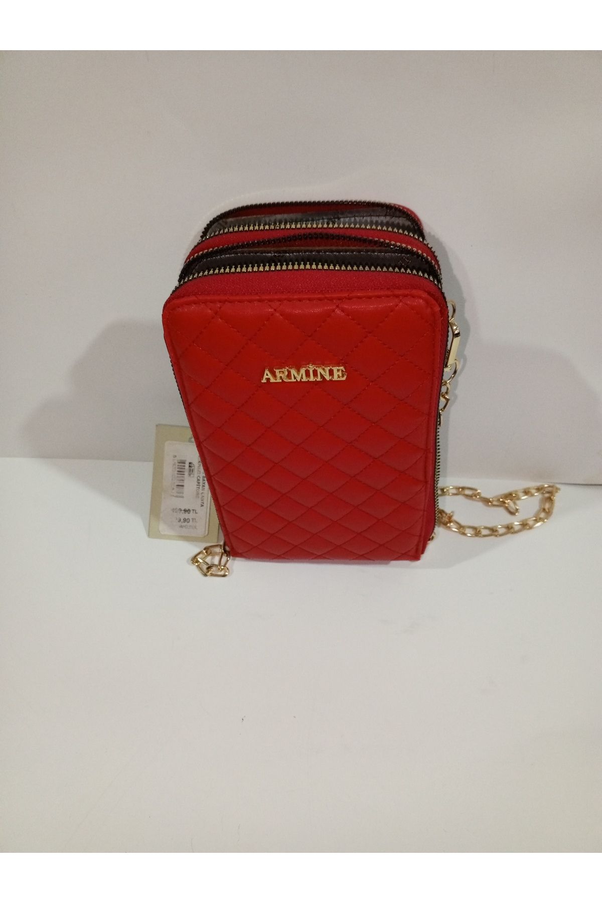 Armine-291 Red Capitone Women's Wallet Bag 4