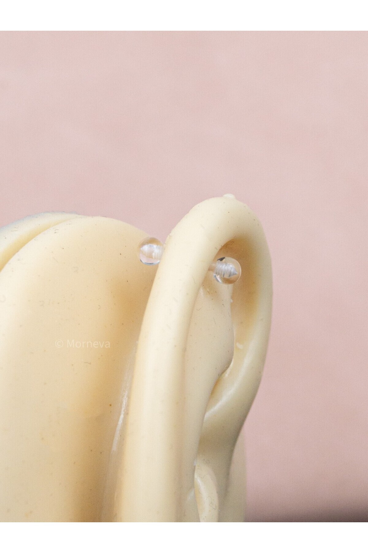 MORNEVA Şeffaf Görünmez Bioplast Daith Rook Tragus Smiley Banana Kaş Piercingi (3 Adet) görsel 6