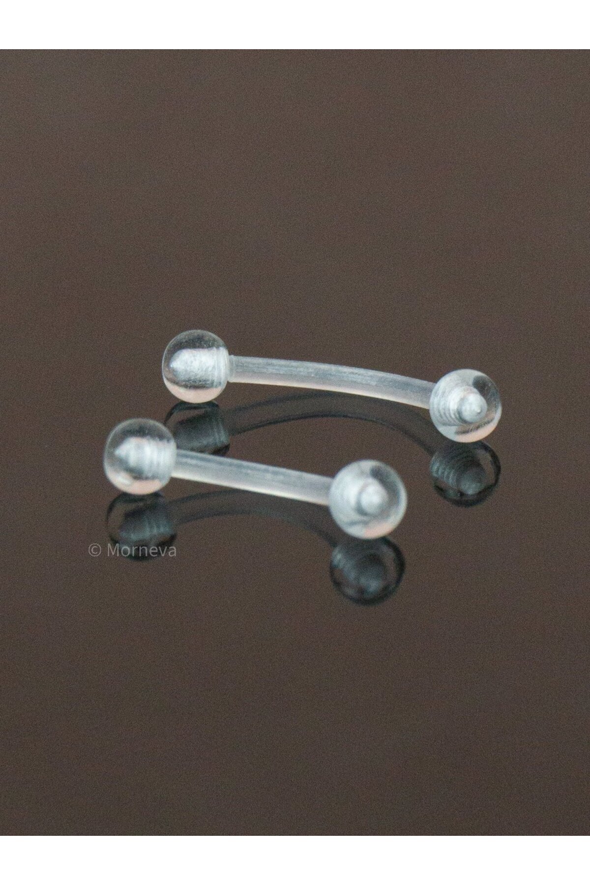 MORNEVA Şeffaf Görünmez Bioplast Daith Rook Tragus Smiley Banana Kaş Piercingi (3 Adet) görsel 2