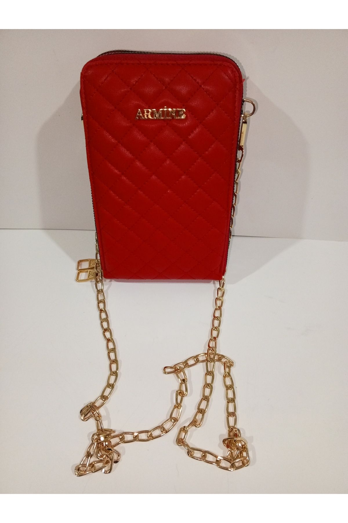 Armine-291 Red Capitone Women's Wallet Bag 2