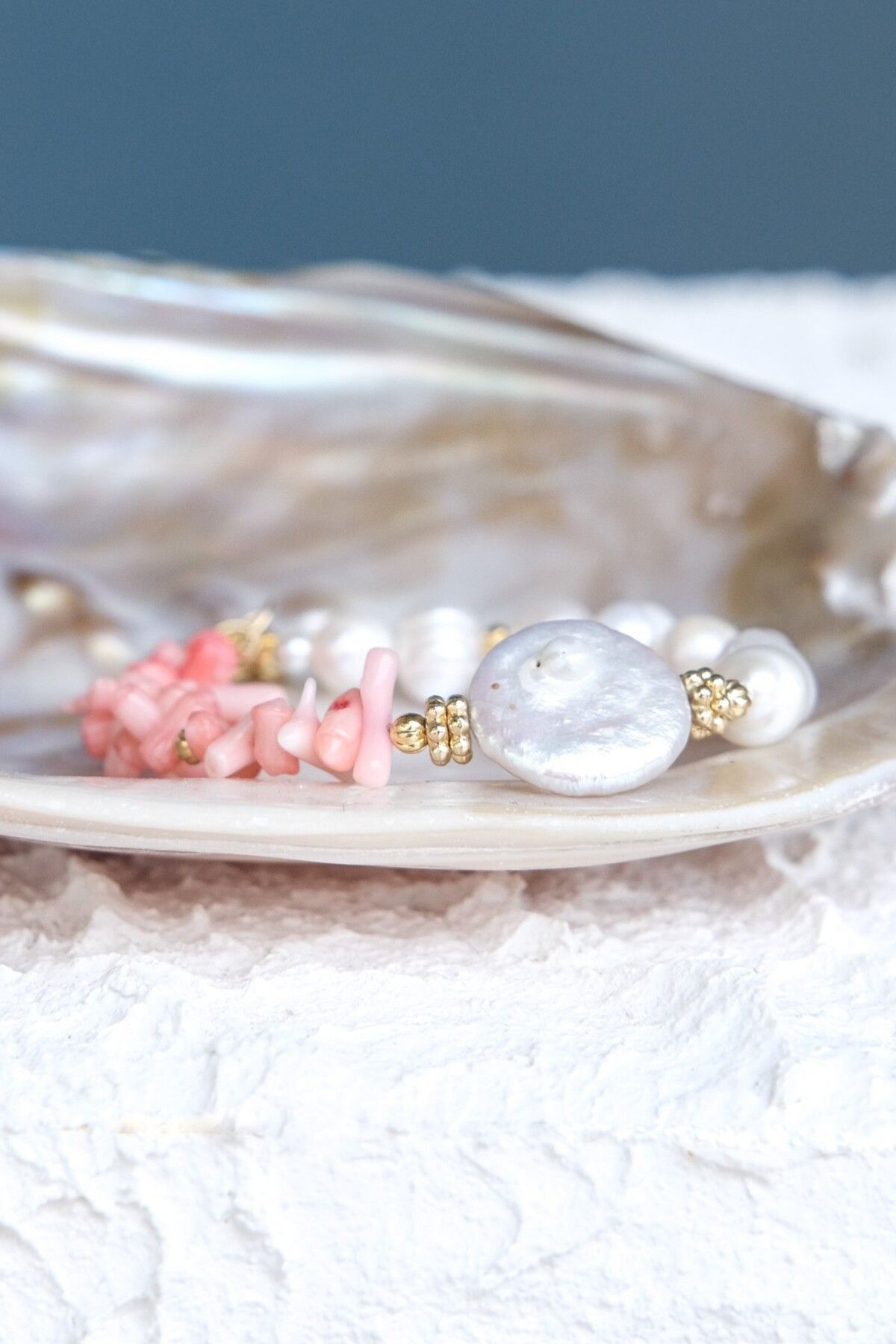 Chic Latife-Natural Stone Bracelet with Pearls 1