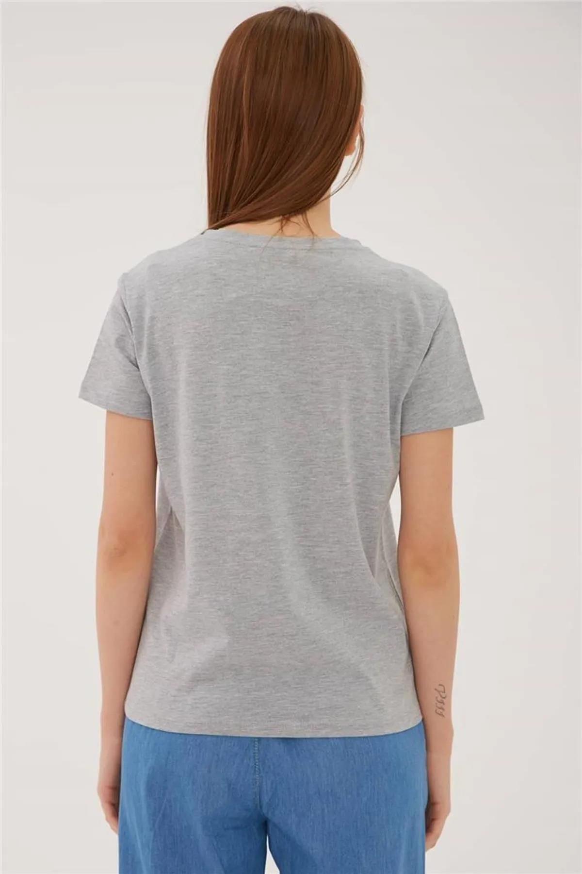 Fashion Friends-Printed T-shirt Gray Melange / Grey Melange 4