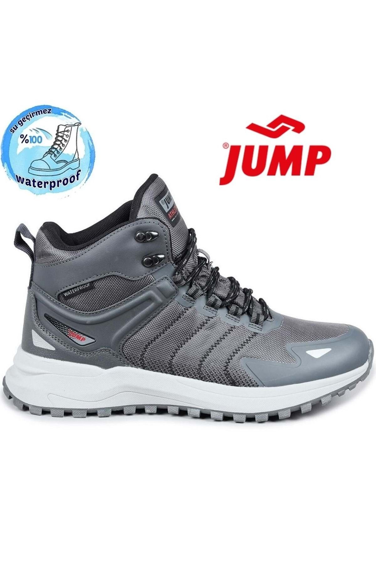 Kocamanlar Ayakkabı Jump 28680 WaterProof Kaymaz Taban Ortopedik Unisex Bot GRİ