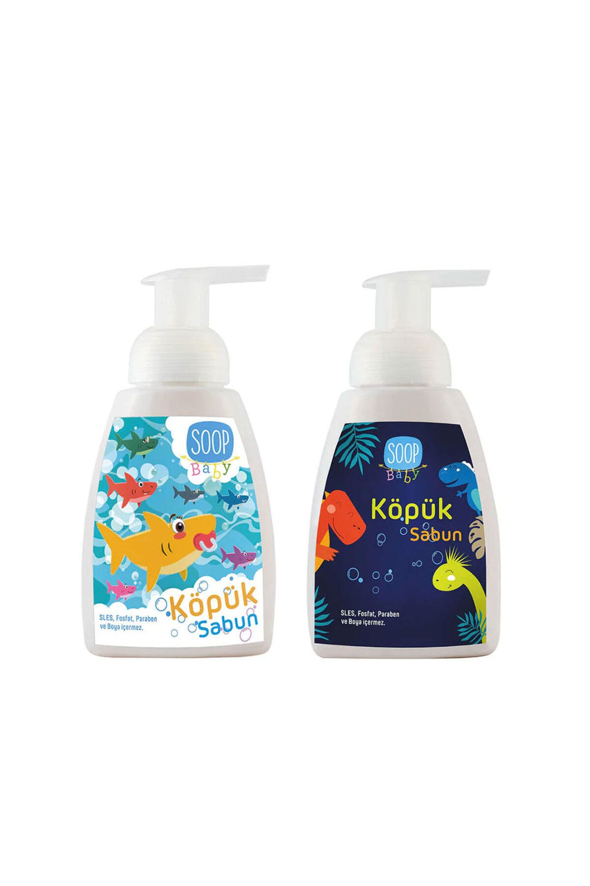 SOOP Baby Dinozor ve Shark Köpük Sabun 2'li Paketi- 2 X 300 ml