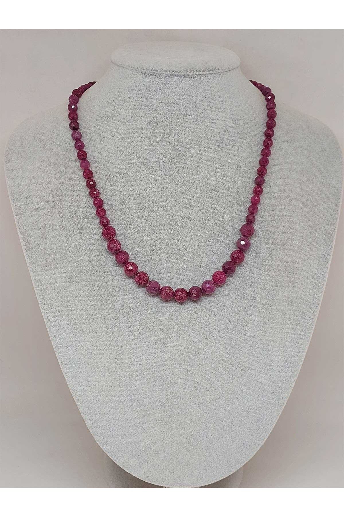 Yasamtohumu-Shining Stars Series Ruby Stone Design Necklace 2