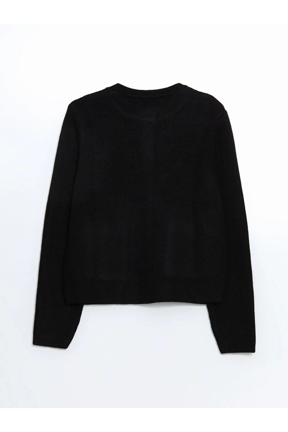 ژاکت بافتنی زنانه LC Waikiki LCW Modest Black Crew Neck