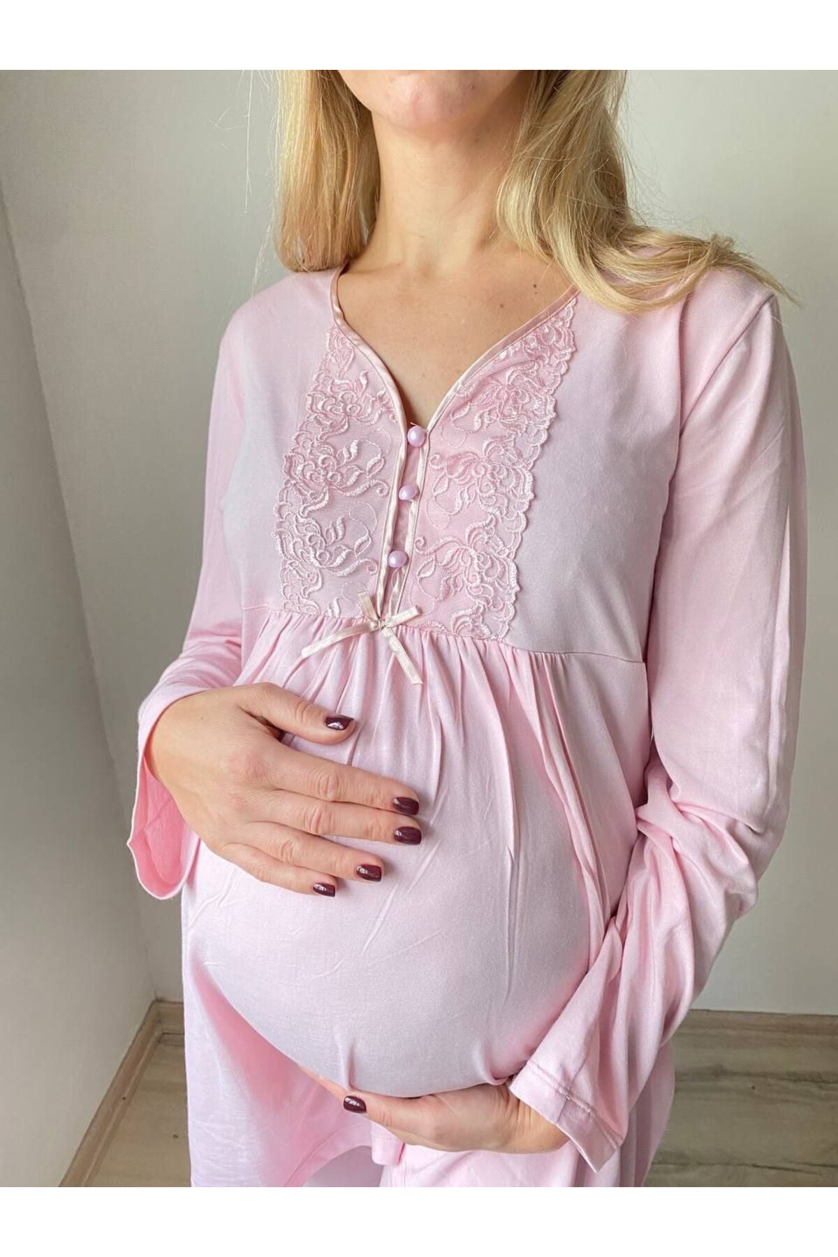 Effortt-Venera Maternity 4-Piece Maternity Set with Lace Detail, Suitable for Pregnant Tesseture 6