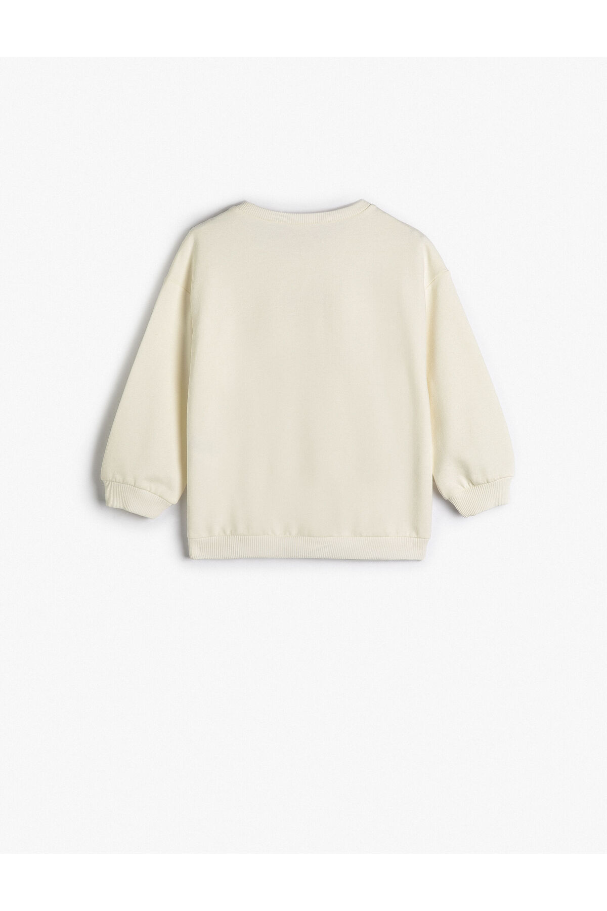 Koton Sweatshirt Uzun Kollu Bisiklet Yaka Kalp Baskılı Şardonlu Pamuklu fotoğrafı 2 (önizleme)