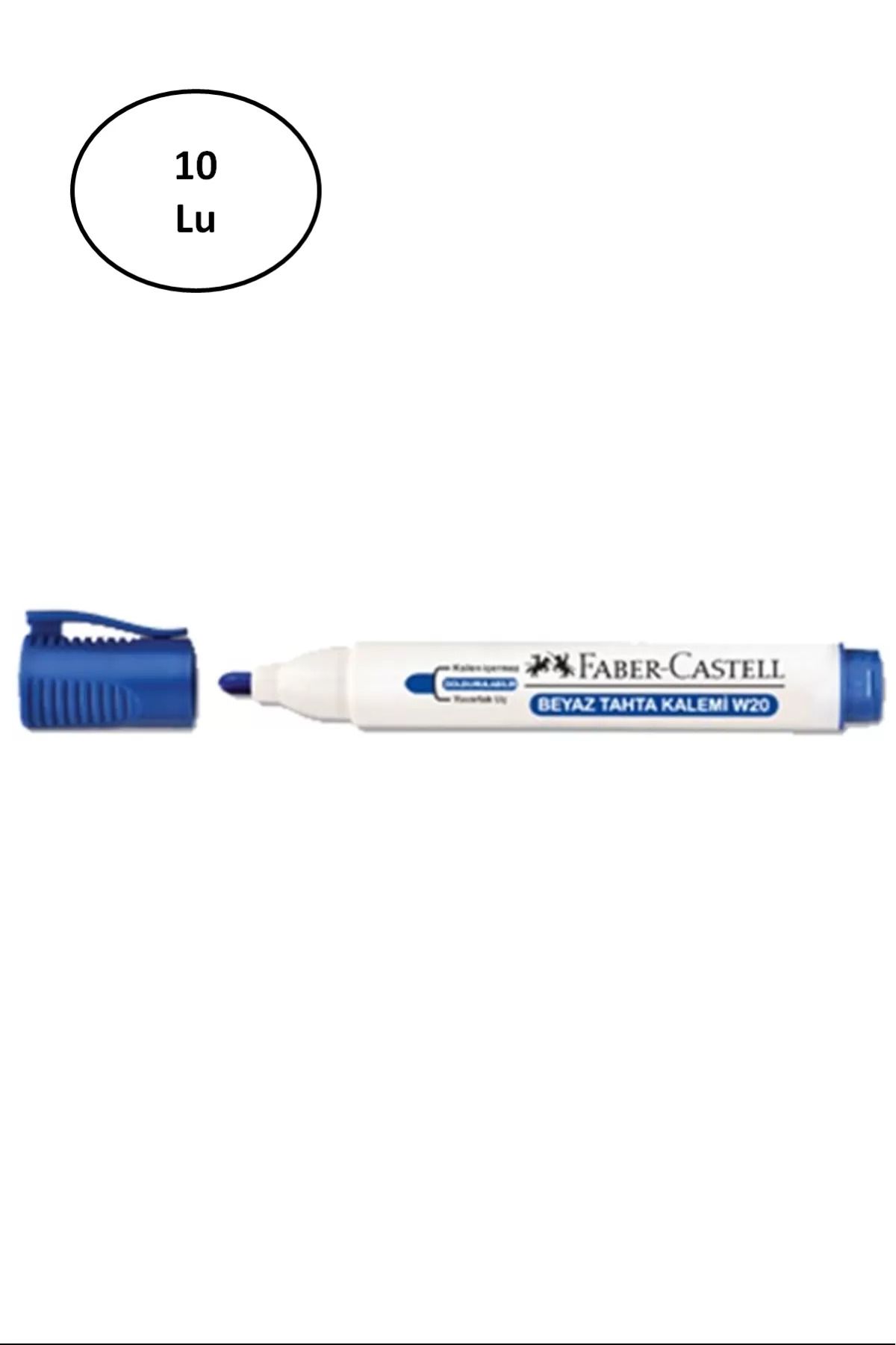 Heez Faber Castell Beyaz Tahta Kalemi W20 Mavi 10'lu
