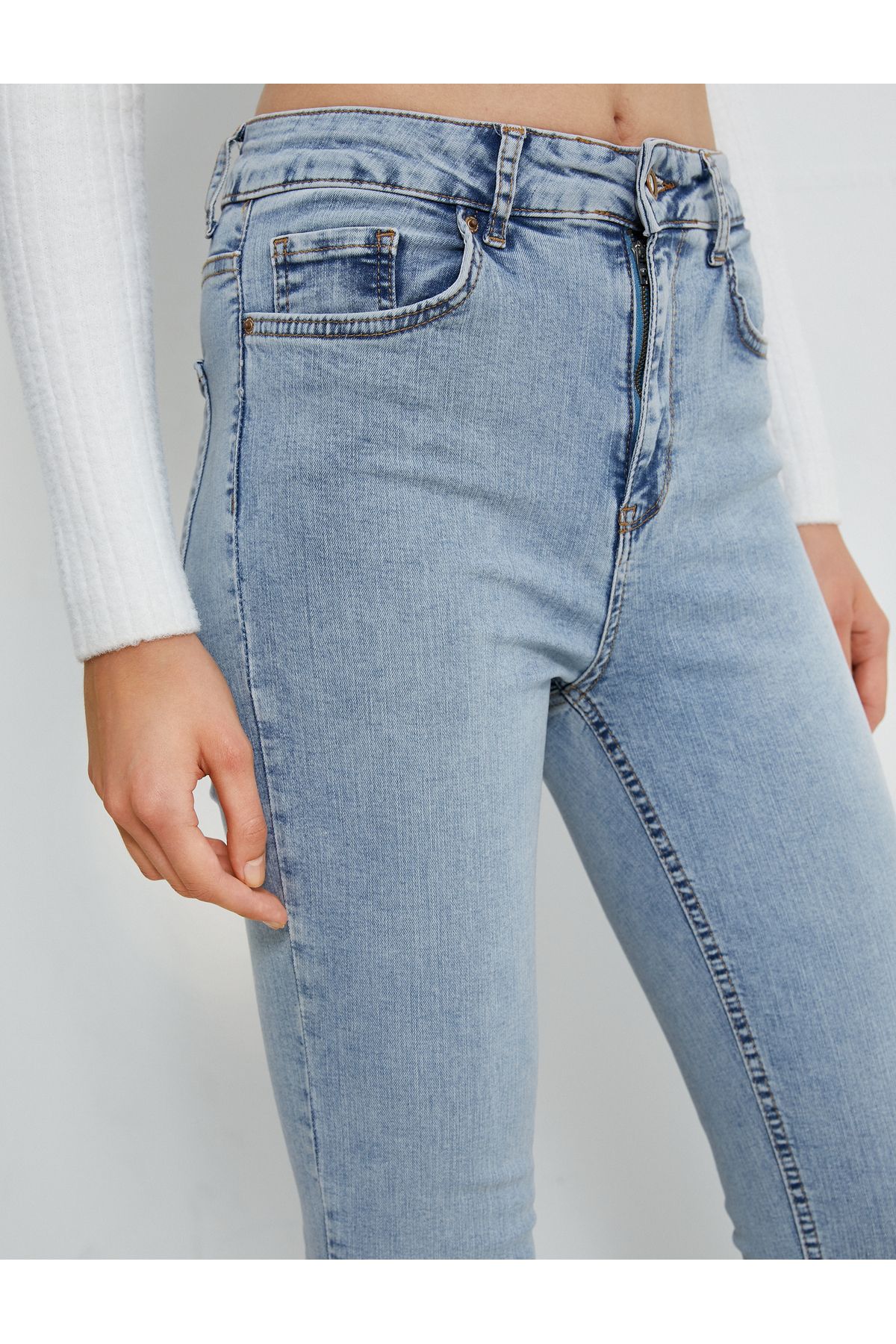 Koton-Blugi cu Talie Inalta Slim Leg Slim Cut - Carmen Jean 5