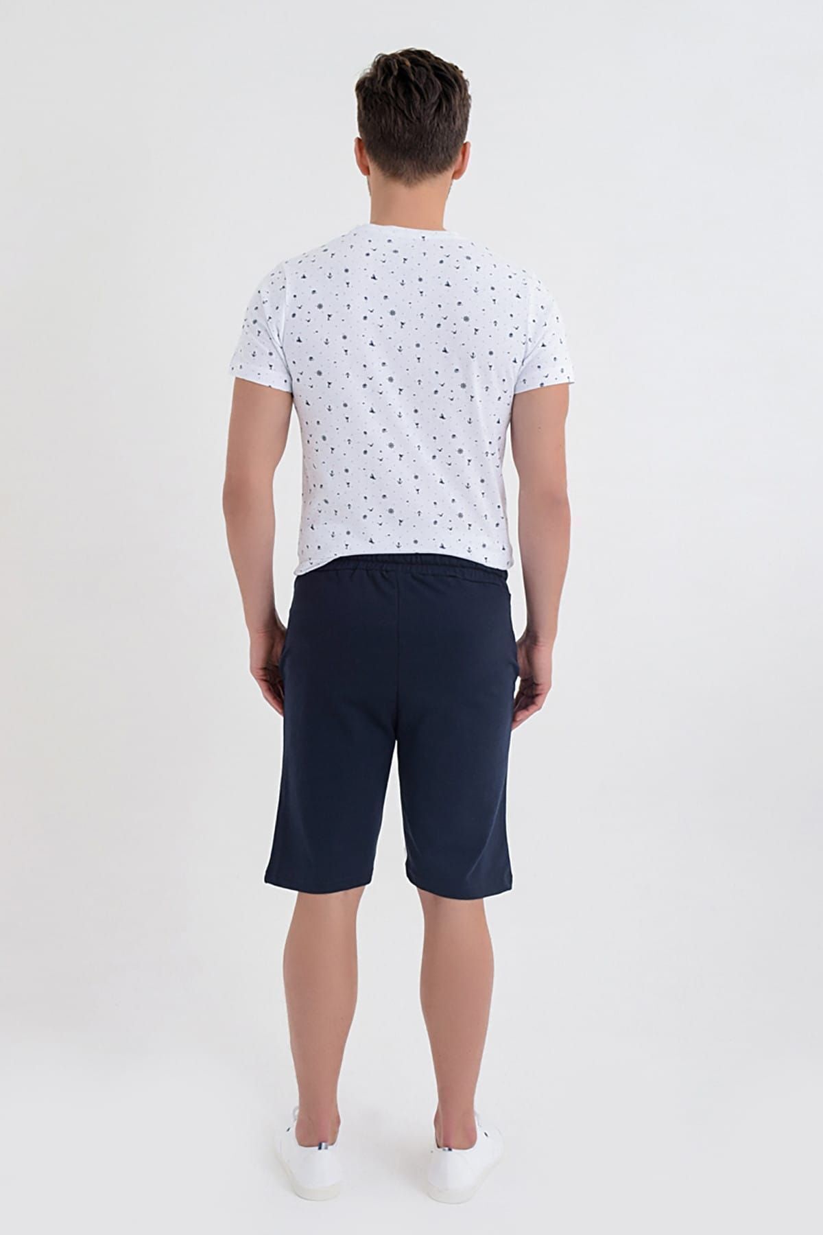 DYNAMO-Ανδρικό σορτς βερμούδα Navy Blue - 200 με ελαστική μέση και τσέπες 4