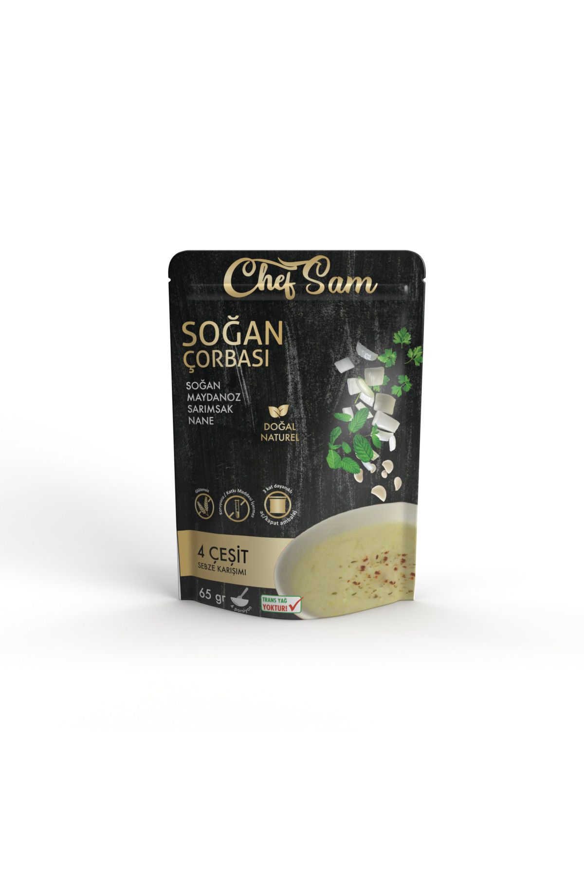 CHEF SAM SOĞAN ÇORBASI 65 GR *3 ADET* GLÜTENSİZ