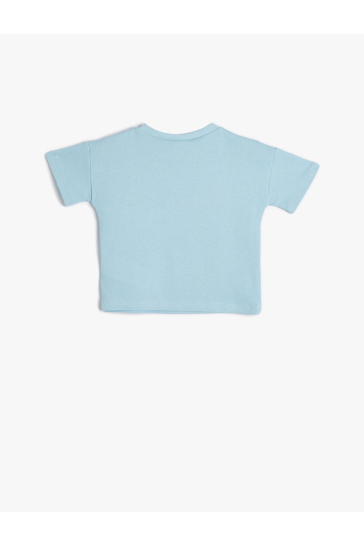Koton Basic Tişört Kısa Kollu Güneş İşlemeli Bisiklet Yaka Pamuklu fotoğrafı 2 (önizleme)