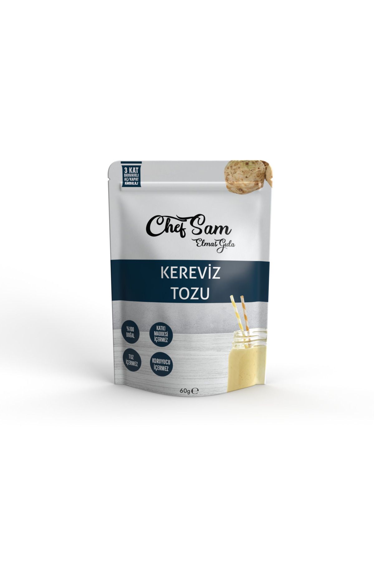 CHEF SAM KEREVİZ TOZU 120 GR KORUYUCU VE KATKI İÇERMEZ