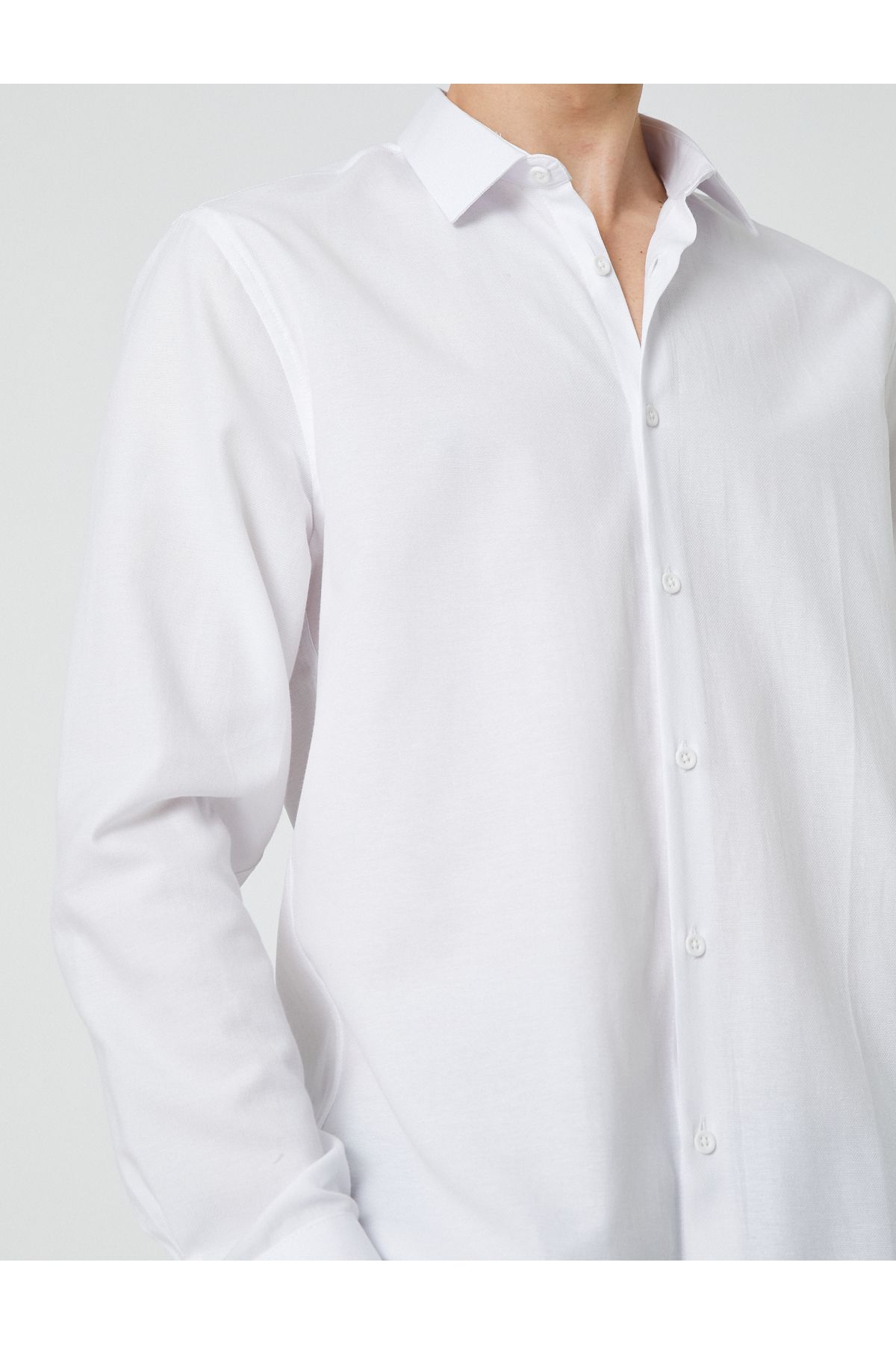 Koton-Sports Shirt Slim Fit Classic Collar Long Sleeve Non Iron 5