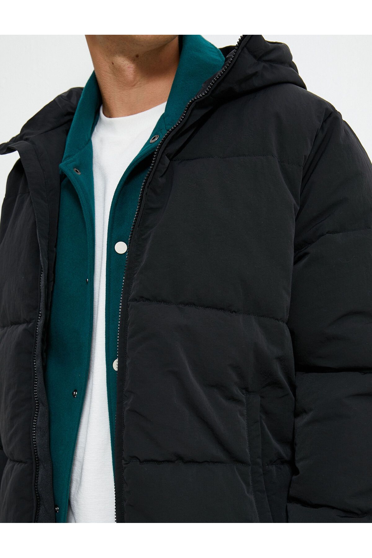 Koton-Puffer Jacket, Hooded, Pocket Detailed, Zippered 5