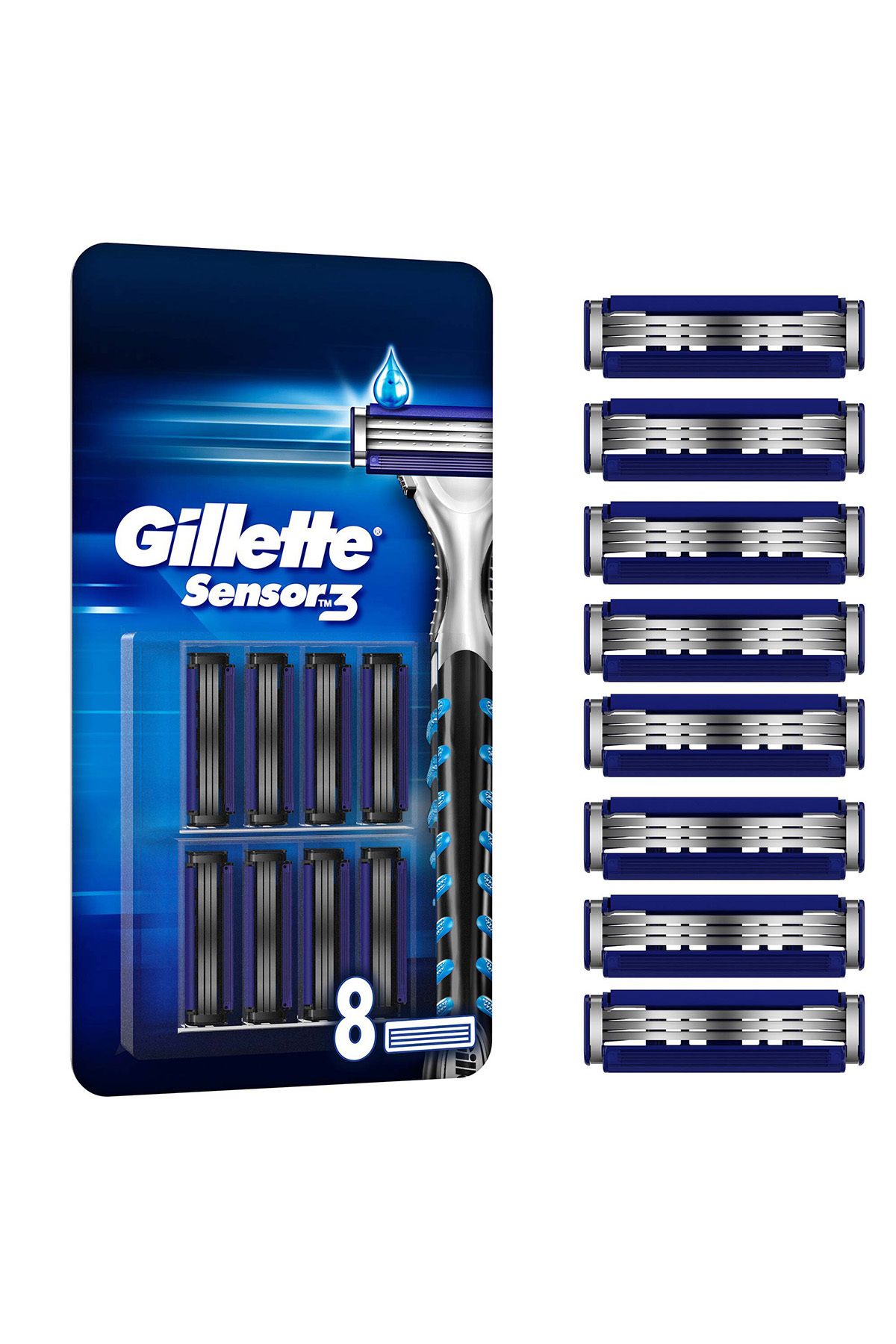 Gillette Sensor 3 Yedek Tıraş Bıçağı 8'li