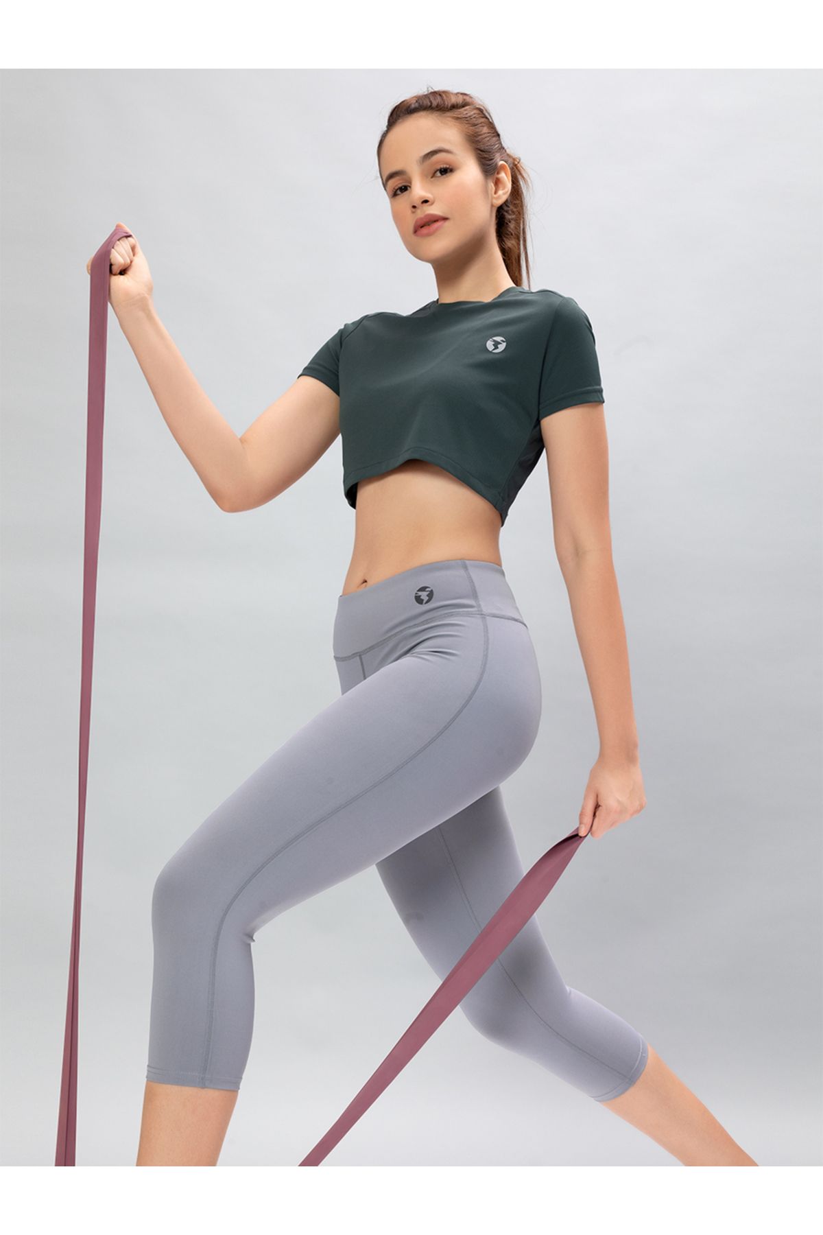 Technosport By Styli-Solid 3/4 Tights with ELASTO PLUS 5