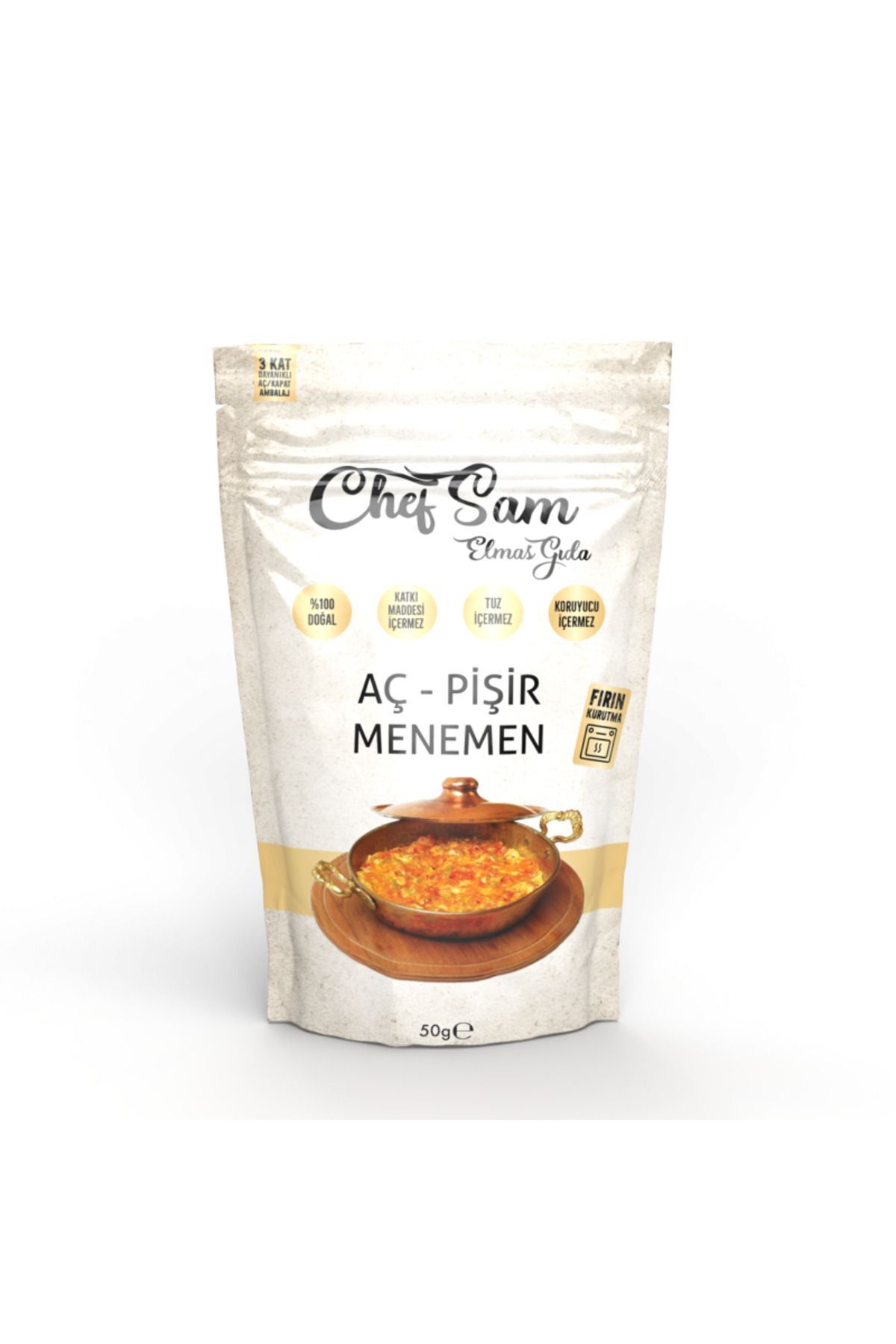 CHEF SAM Aç Pişir Menemen 50 gr 700 gr Yaş Sebze Karşılığı