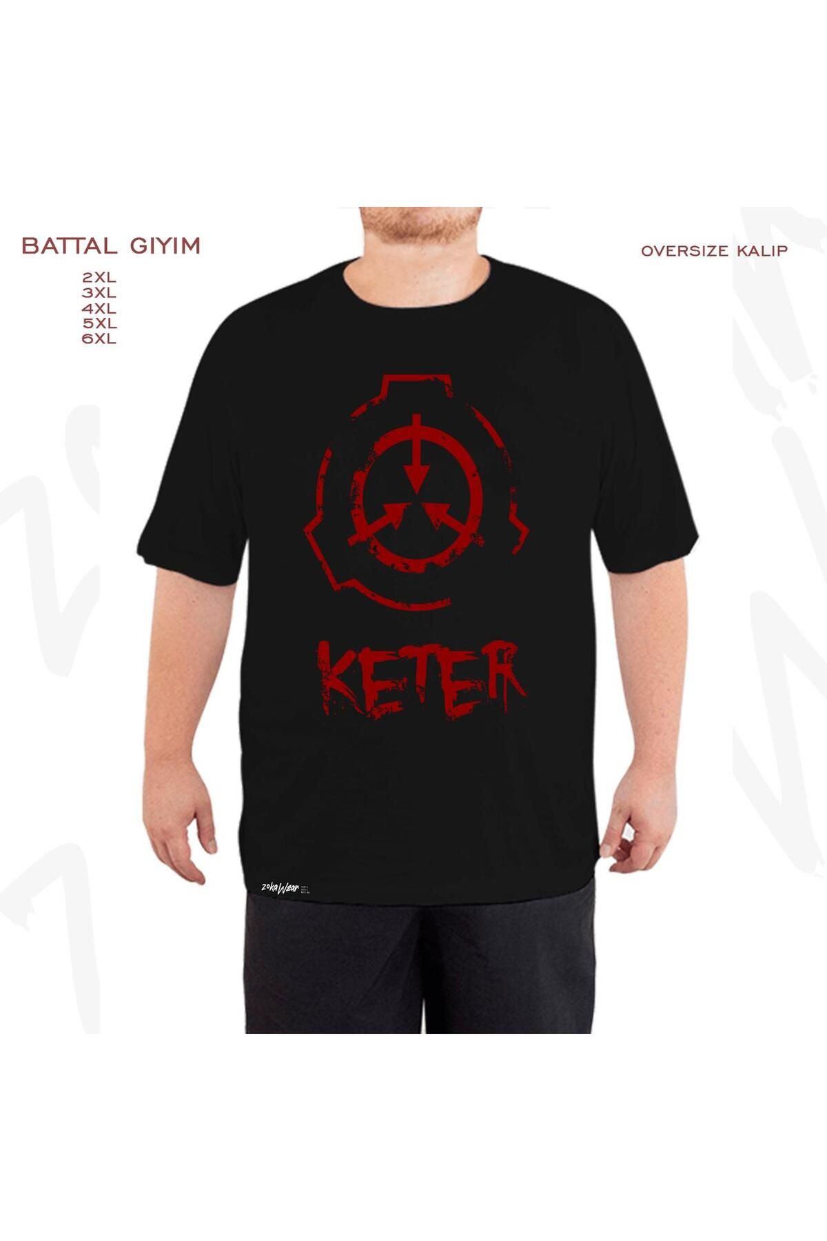 ZOKAWEAR Tricou Oversize Scp Foundation Keter Printed Battal (bol) Mold Negru Unisex - 4XL