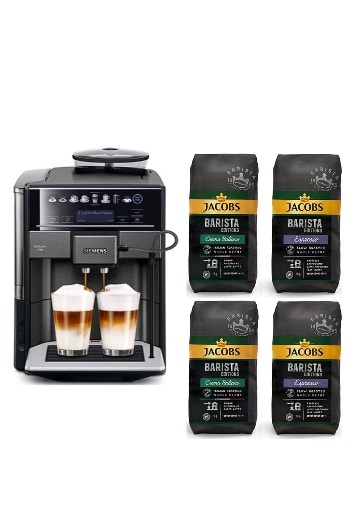 Siemens TE657319RW Eq.6 Plus Tam Otomatik Espresso Makinesi 4 kg Jacobs Kahve Hediyeli