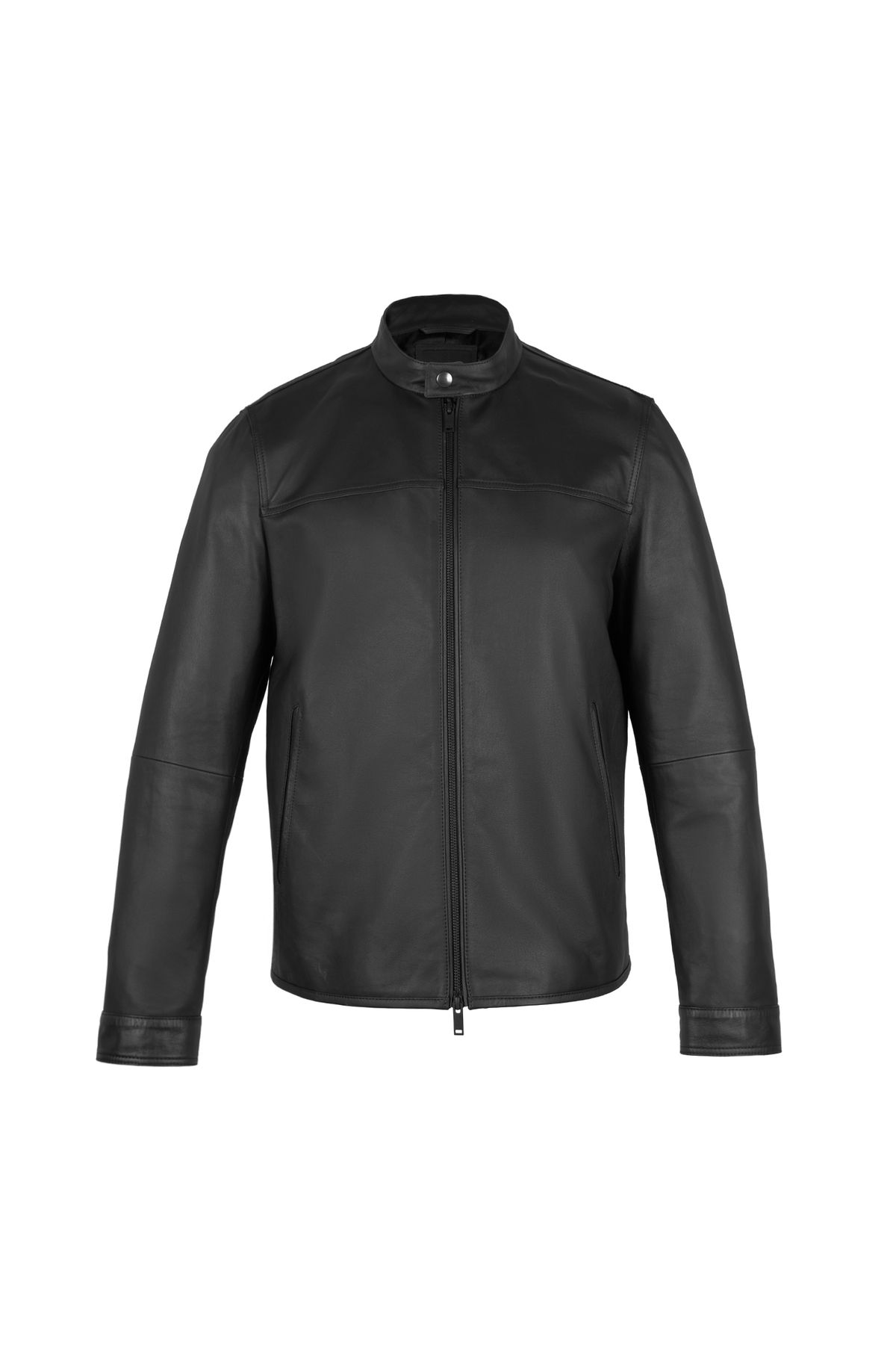 Desa-Dyami Black Men's Leather Coat 1