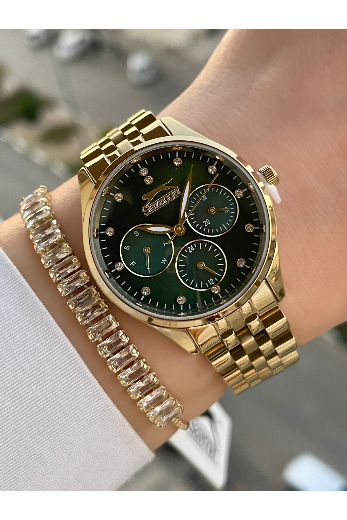 ساعت مچی زنانه فعال Slazenger Dial Green Indicators