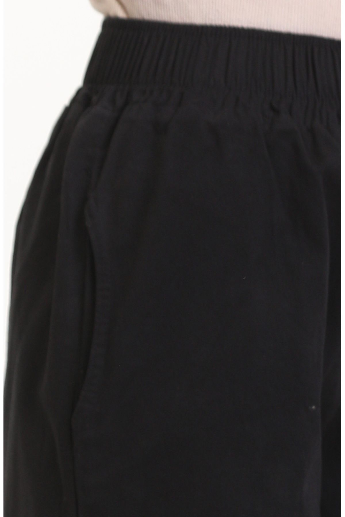 sefamerve-Schwarze Jeans mit elastischem Bund – 1793EY-01 3