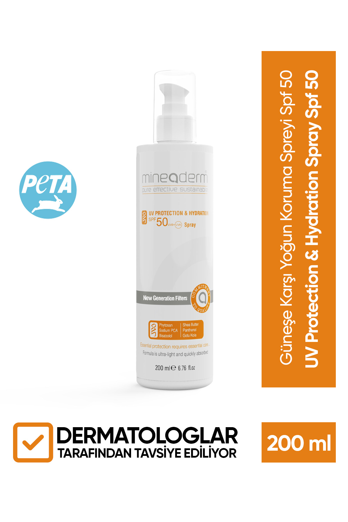mineaderm Güneşe Karşı Yoğun Koruma Spreyi SPF 50+/UV Protection & Hydration Spray Spf 50