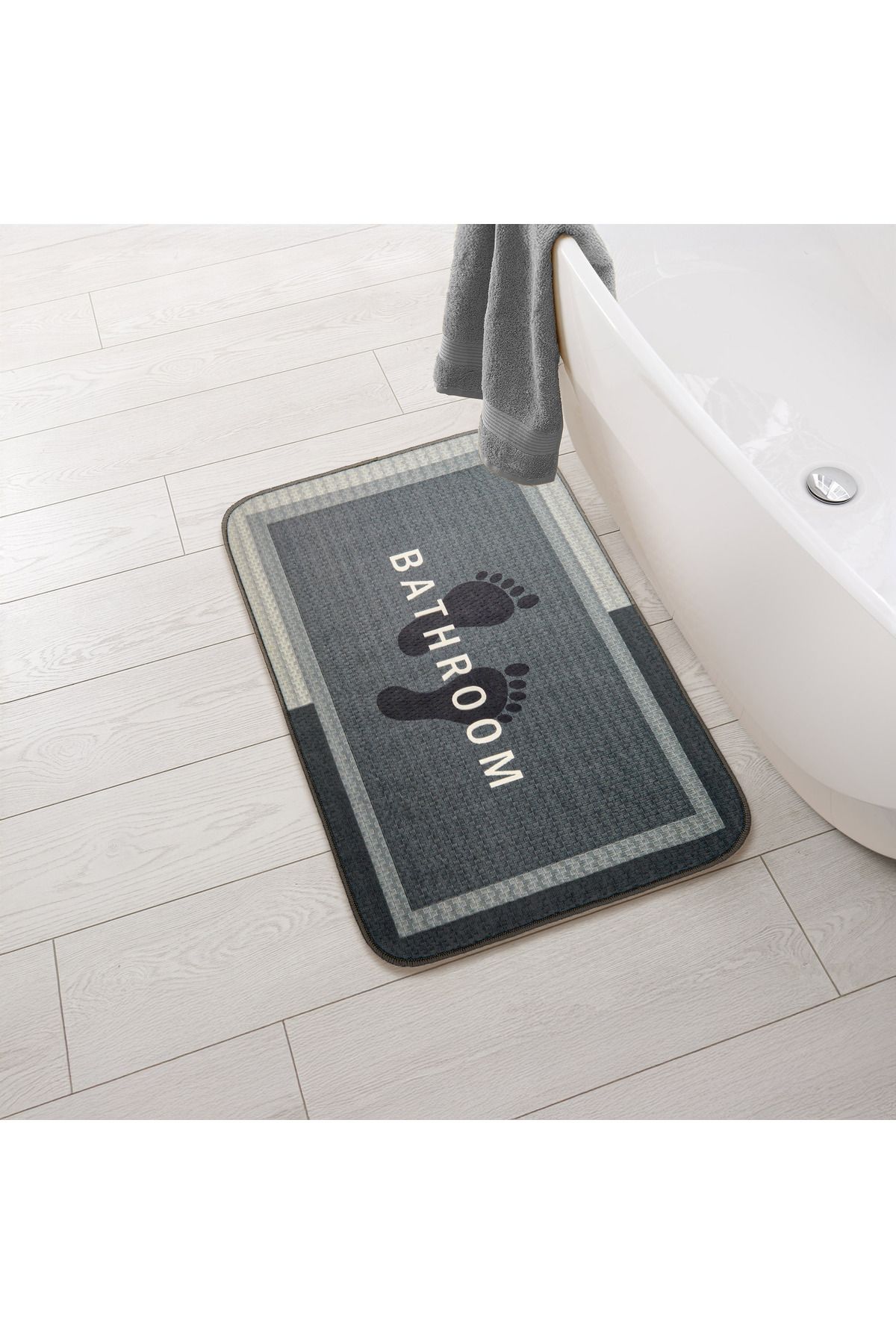 Evidea-Anthracite Magic Rectangular Bath Mat - 50x70 cm 2