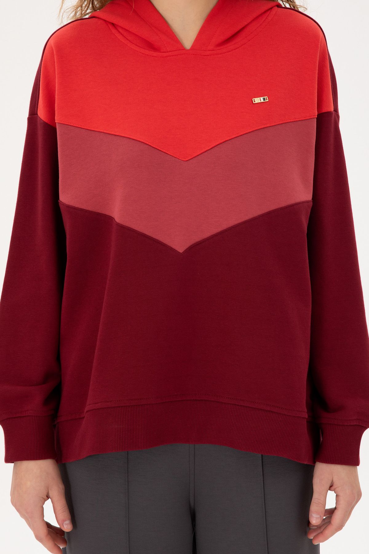 U.S. Polo Assn.-Women's Burgundy Hooded Sweatshirt 50297376 -Vr014 6