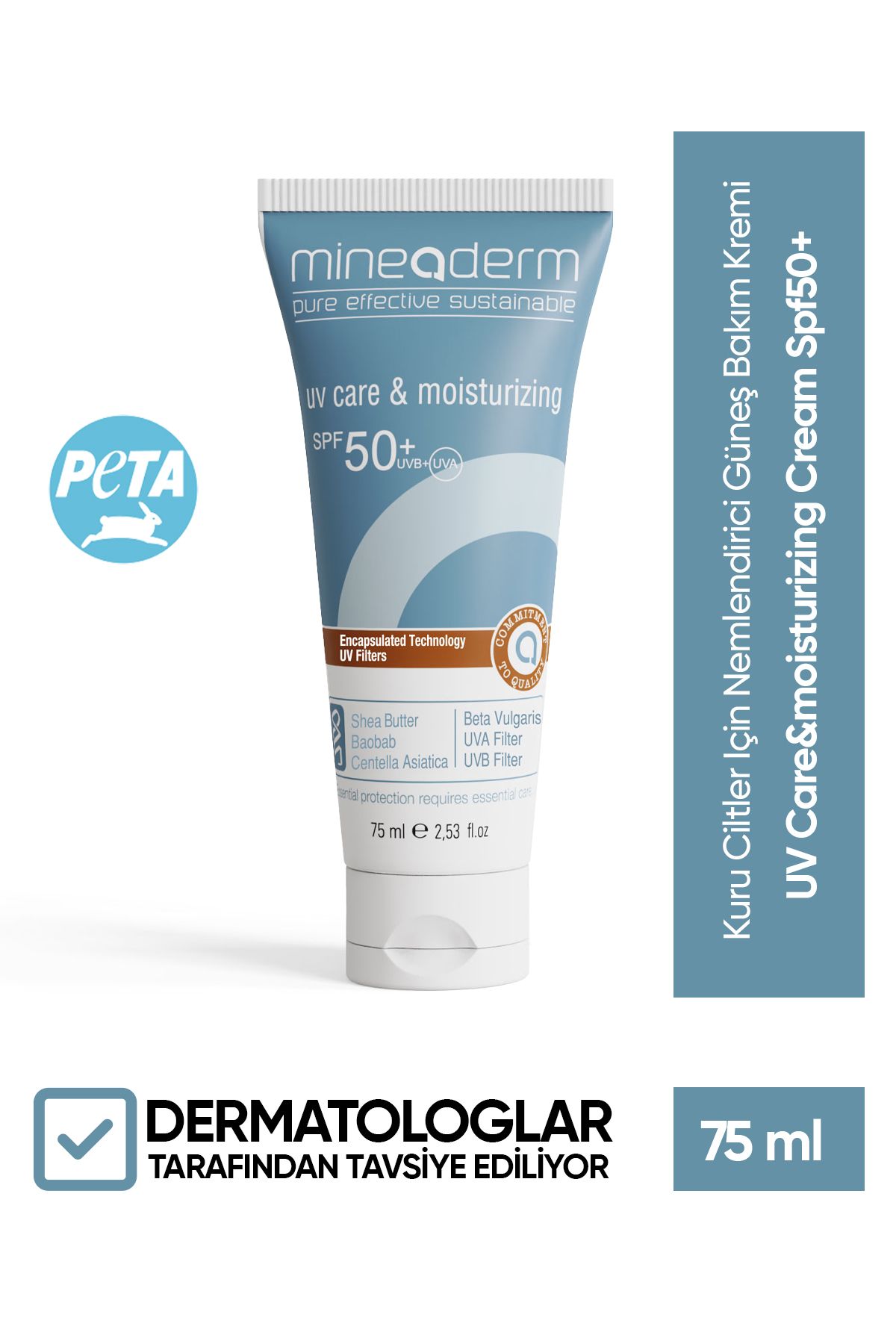 mineaderm Kuru Ciltler Için Nemlendirici Güneş Bakım Kremi/uv Care&moisturizing Cream Spf50+