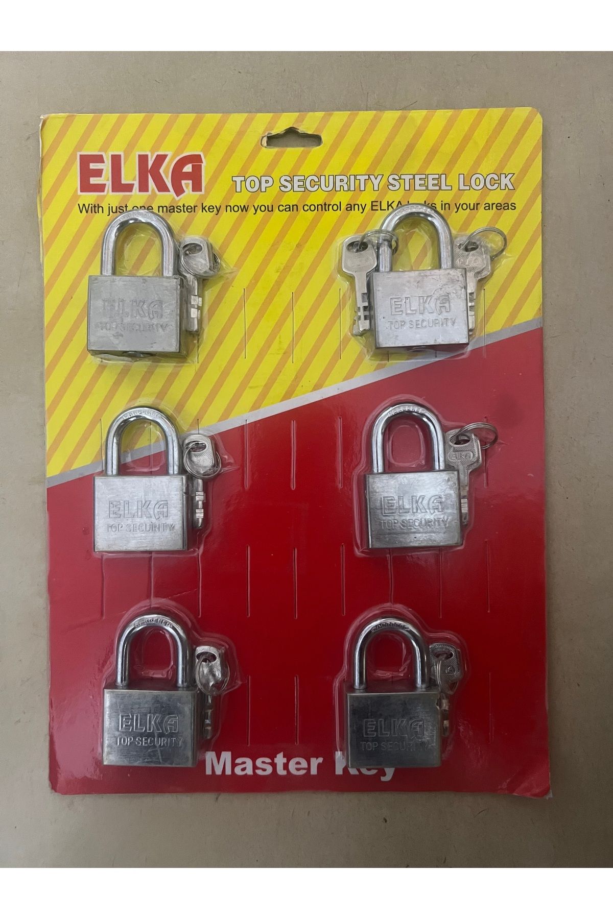 ELKA 6'li Çelik Asma Kilit Set 50 mm