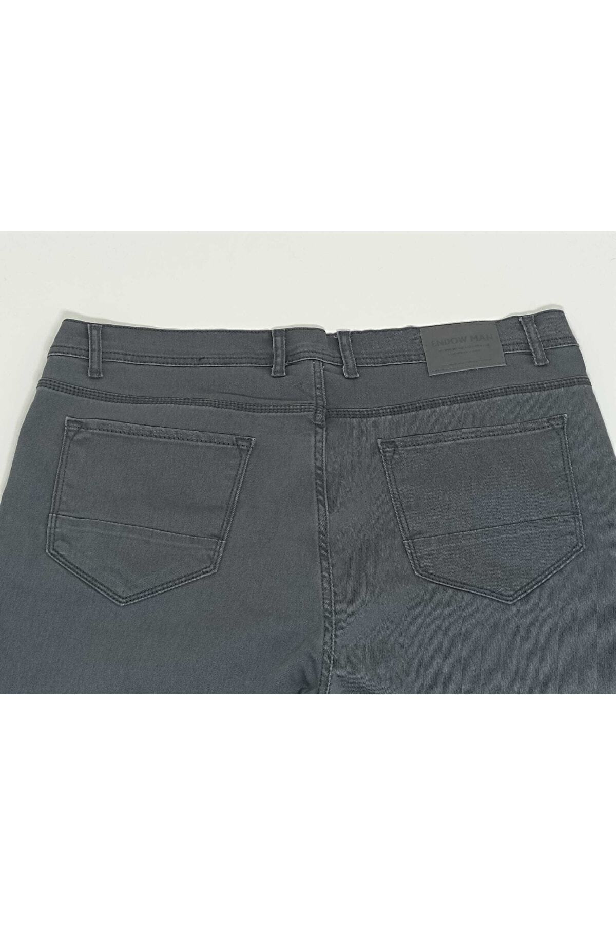 gambia outdoors Erkek Likralı Büyük Beden Normal Bel Düz Paça Kot Pantolon Battal A Kalite görsel 3